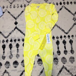 Carter's Yellow Lemon footie pajamas